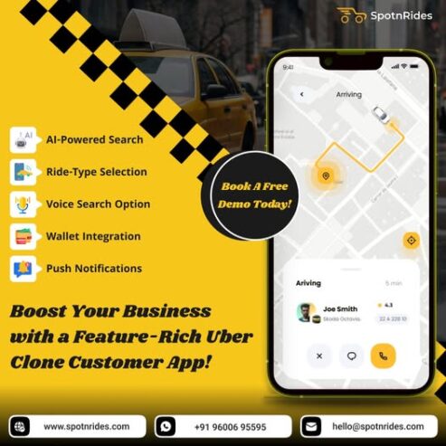 Develop Your Custom Taxi App with SpotnRides